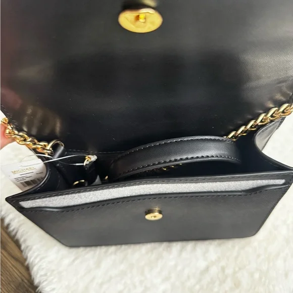 Michael Kors Black Crossbody Bag with Gold Chain - Picture 9 of 11